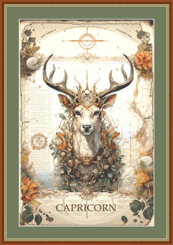 Capricornページ Zodaic - Capricorn Counted Cross Stitch Pattern by Sharm Studio