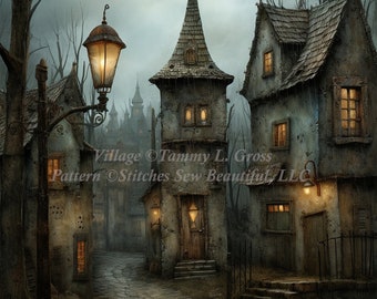 Village cross stitch pattern  by Tammy L Gross (Digital Format)