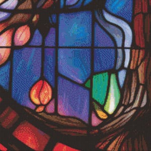Stained Glass Tree of Life (max Size/color) Counted Cross Stitch ...