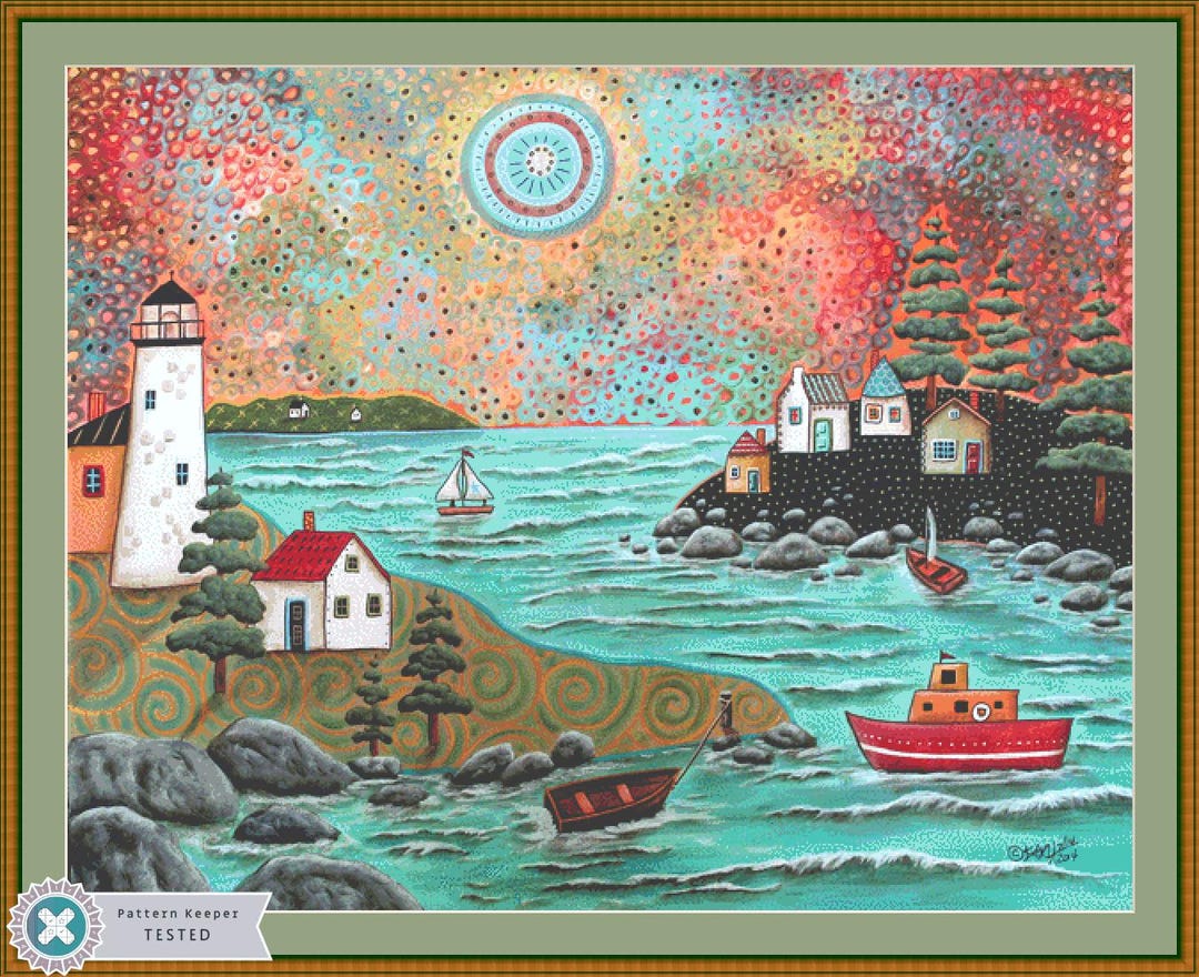 Blue Sea (max Size/color) Counted Cross Stitch Pattern by Karla Gerard ...