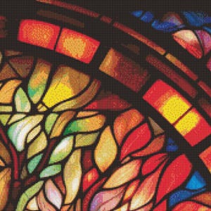 Stained Glass Tree of Life (max Size/color) Counted Cross Stitch ...