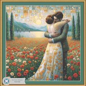 Loving Embrace counted cross stitch pattern by Ana Dias (Digital Format)