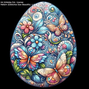 Easter Egg Mandala (Adobe Ext. License) cross stitch pattern by StitchesSewBeautiful, LLC.