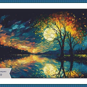 Boreal Forest (Max Size/Color) Cross Stitch Pattern (Adobe Ext. License) - Digital Format