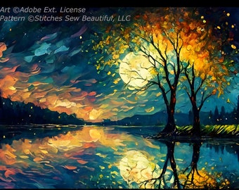 Boreal Forest (Adobe Ext. License) cross stitch pattern by StitchesSewBeautiful (Digital Format)