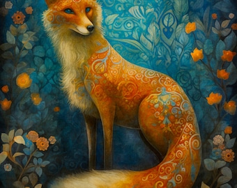 Red Fox cross stitch pattern by DutchLadyMysticArt (Digital Format)