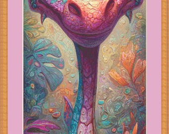 Iris (Max Size/Color) counted cross stitch pattern by Grumpy French (Digital Format)