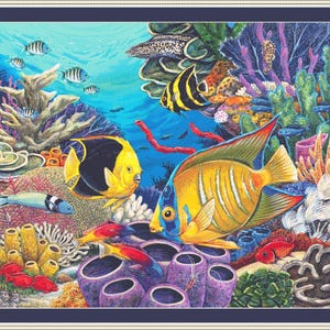 Coral Reef (max Size/color) Counted Cross Stitch Pattern by Linda