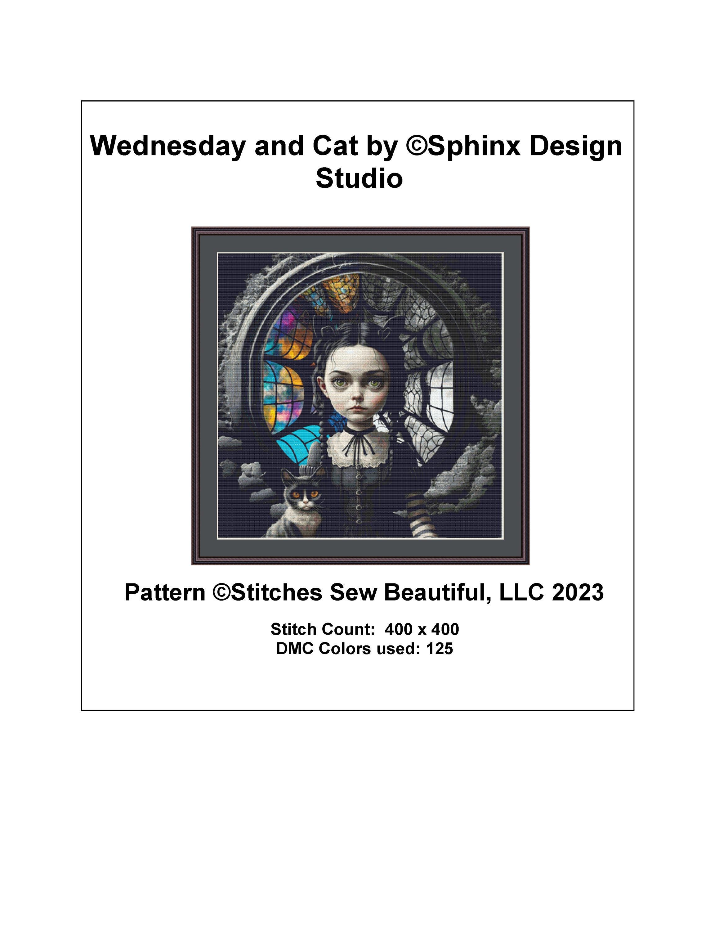 SphinxDesignStudio による「Wednesday And Cat」クロスステッチ