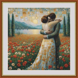 Loving Embrace (Small) counted cross stitch pattern by Ana Dias (Digital Format)