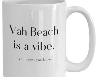 Virginia beach mug, gifts for va beach vacation, vah beach souvenirs, virginia beach native coffee cup, va beach airbnb decor, virginia b...