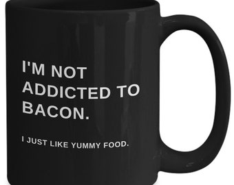 Bacon mug, gifts for foodies, bacon food lover, bacon christmas present, bacon coffee cup
