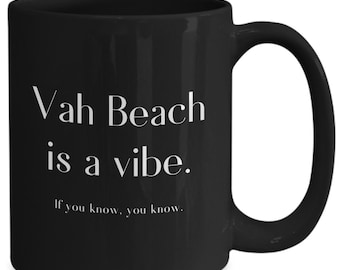 Virginia beach mug, gifts for va beach vacation, vah beach souvenirs, virginia beach native coffee cup, va beach airbnb decor, virginia b...