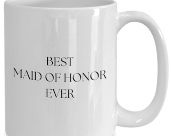 Maid of honor mug, gift ideas for maid of honors, wedding attendant, moh thank you, maid of honor appreciation, bridal party coffee cup