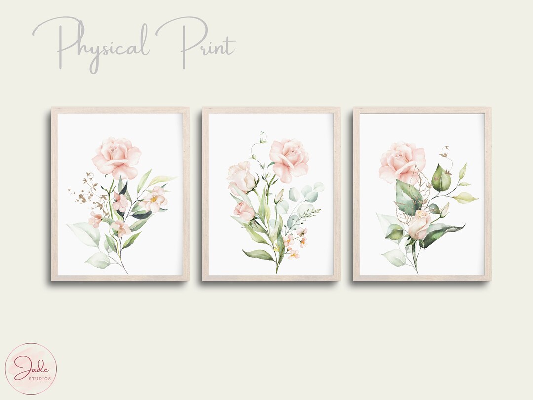 Watercolor Floral Print Set of 3, Botanical Printable Art, Gallery Wall ...