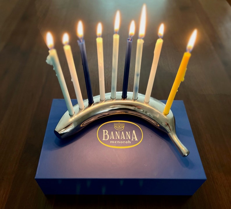 The Banana Menorah: Hand-crafted Pop-art Hanukkah Decor - Etsy