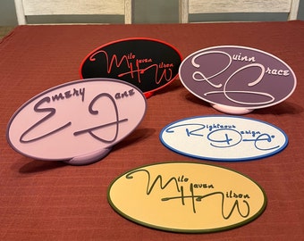 Custom Name Plaque: 3D Printed Baby Nameplate with Stand