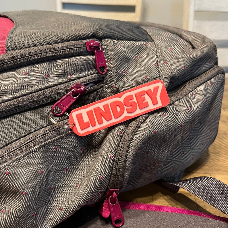 Personalized 3D Printed Name Tag Keychains Multiple Colors Etsy