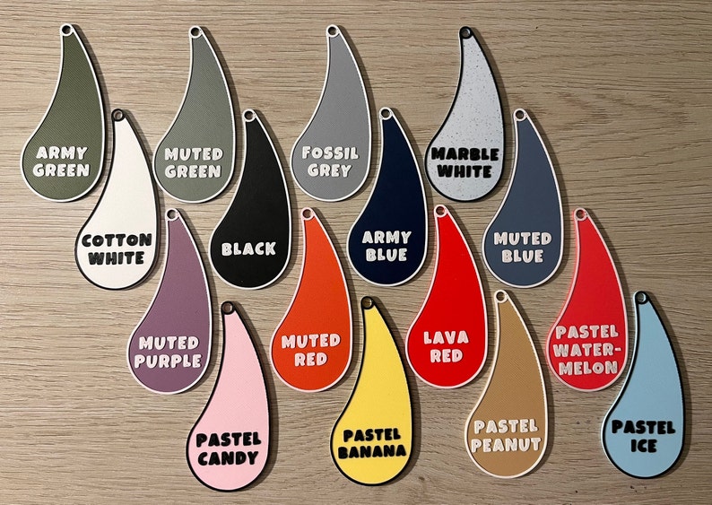 Personalized 3D Printed Name Tag Keychains Multiple Colors Etsy