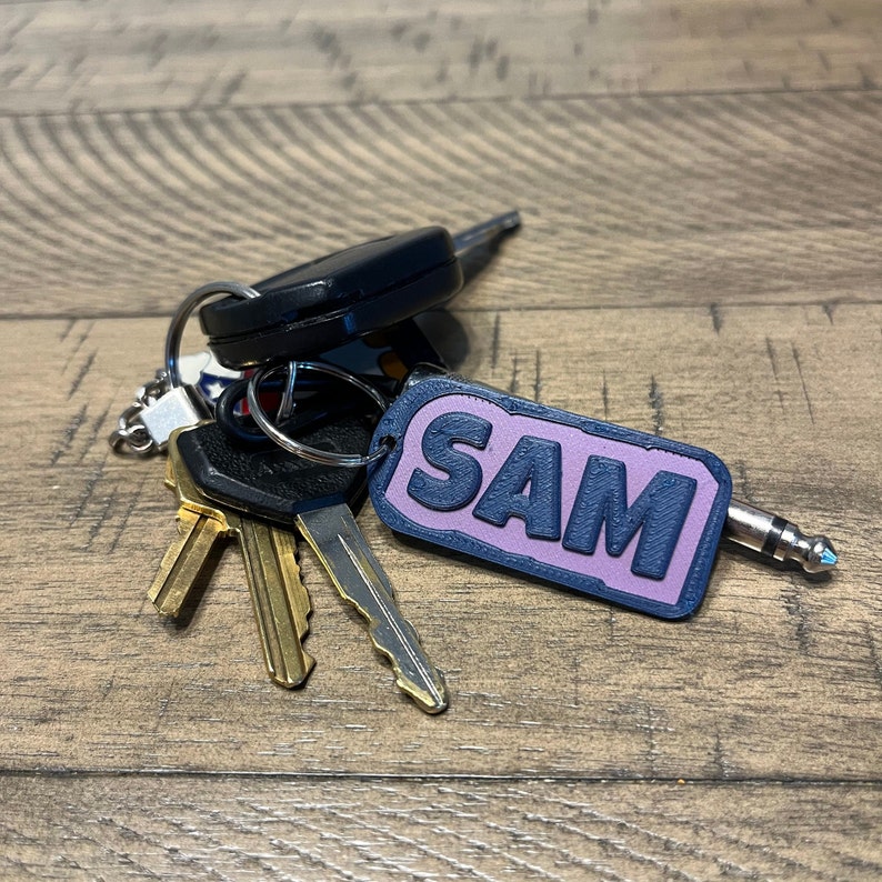 Personalized 3D Printed Name Tag Keychains Multiple Colors Etsy