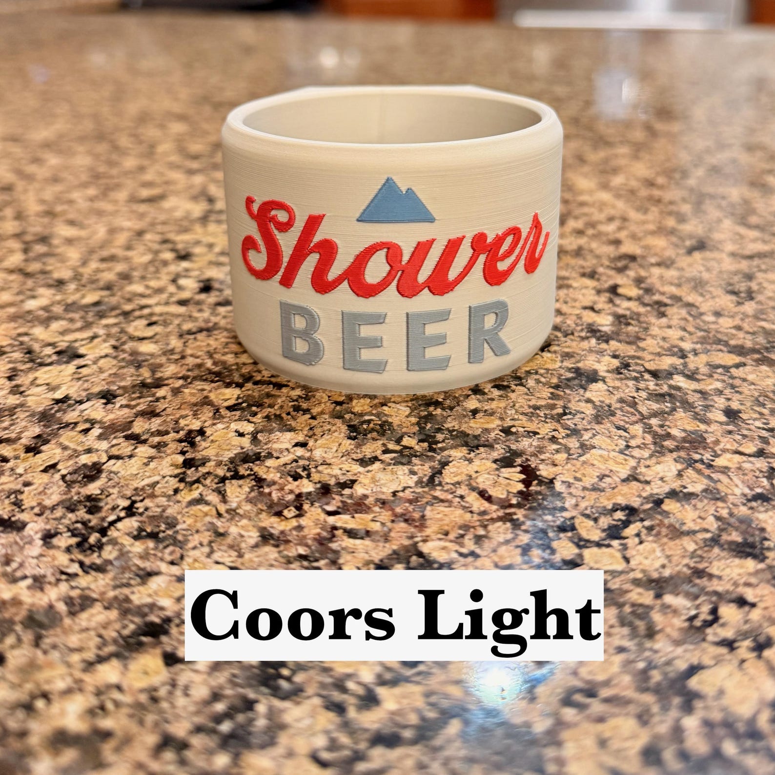 Shower Beer Holder: Wall Mount Drink Caddy with Command Strips - Coors Light
