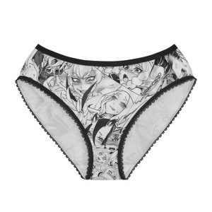 Anime Women&#39;s Briefs, Ahegao Pattern Underwear