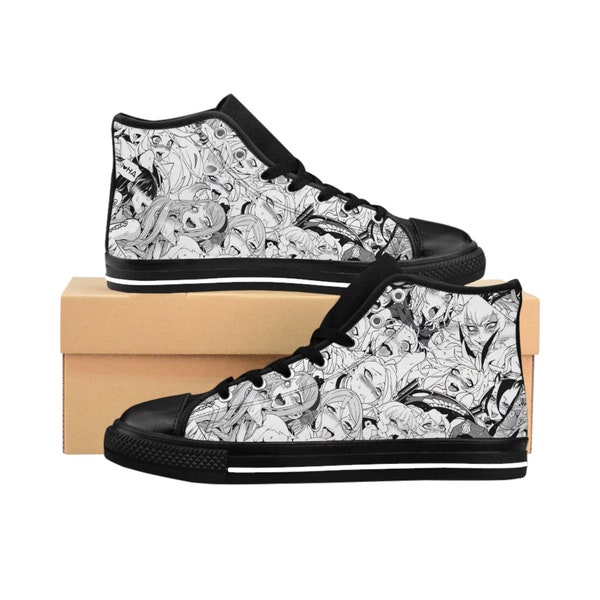 Baskets classiques Anime pour hommes, chaussures de skate montantes Ahegao