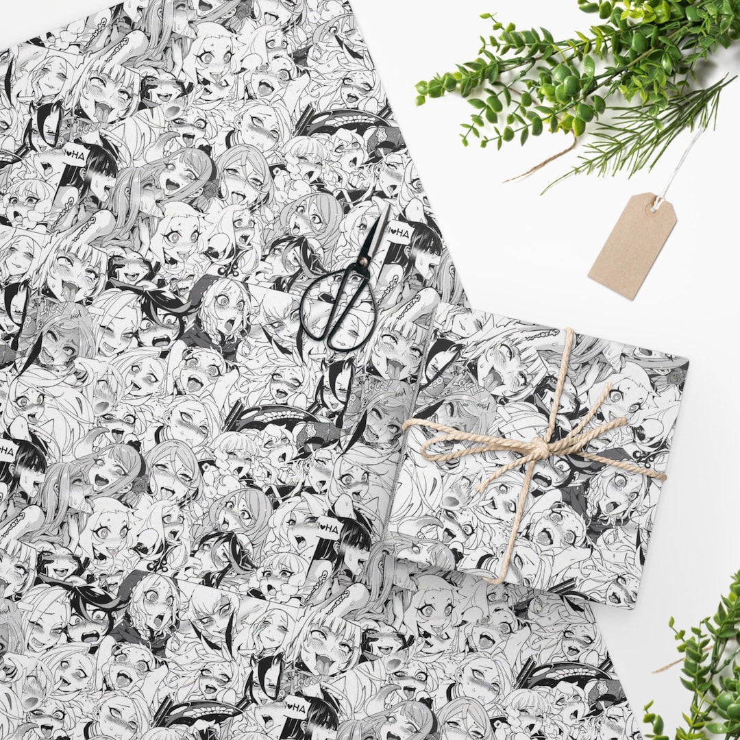 Anime Wrapping Paper : Ahegao Pattern Anime Girls - Etsy
