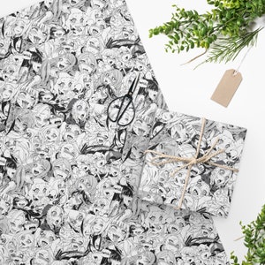 Anime Wrapping Paper : Ahegao Pattern Anime Girls - Etsy