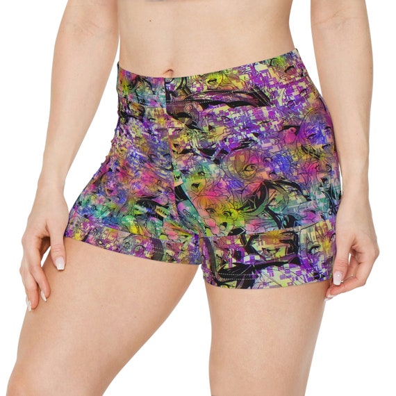 Anime Women's Shorts Ahegao Girls Pattern Yoga Breifs - Etsy