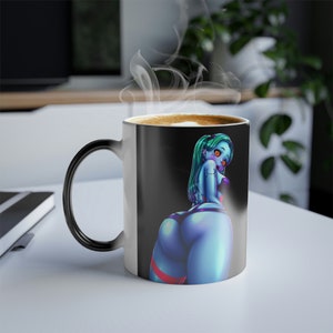 Anime Color Morphing magische mok, 11oz Big Booty Rebecca Cup, Edge Runner koffiemok