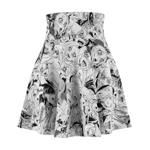 Anime Skater Skirt, Ahegao Girls Pattern