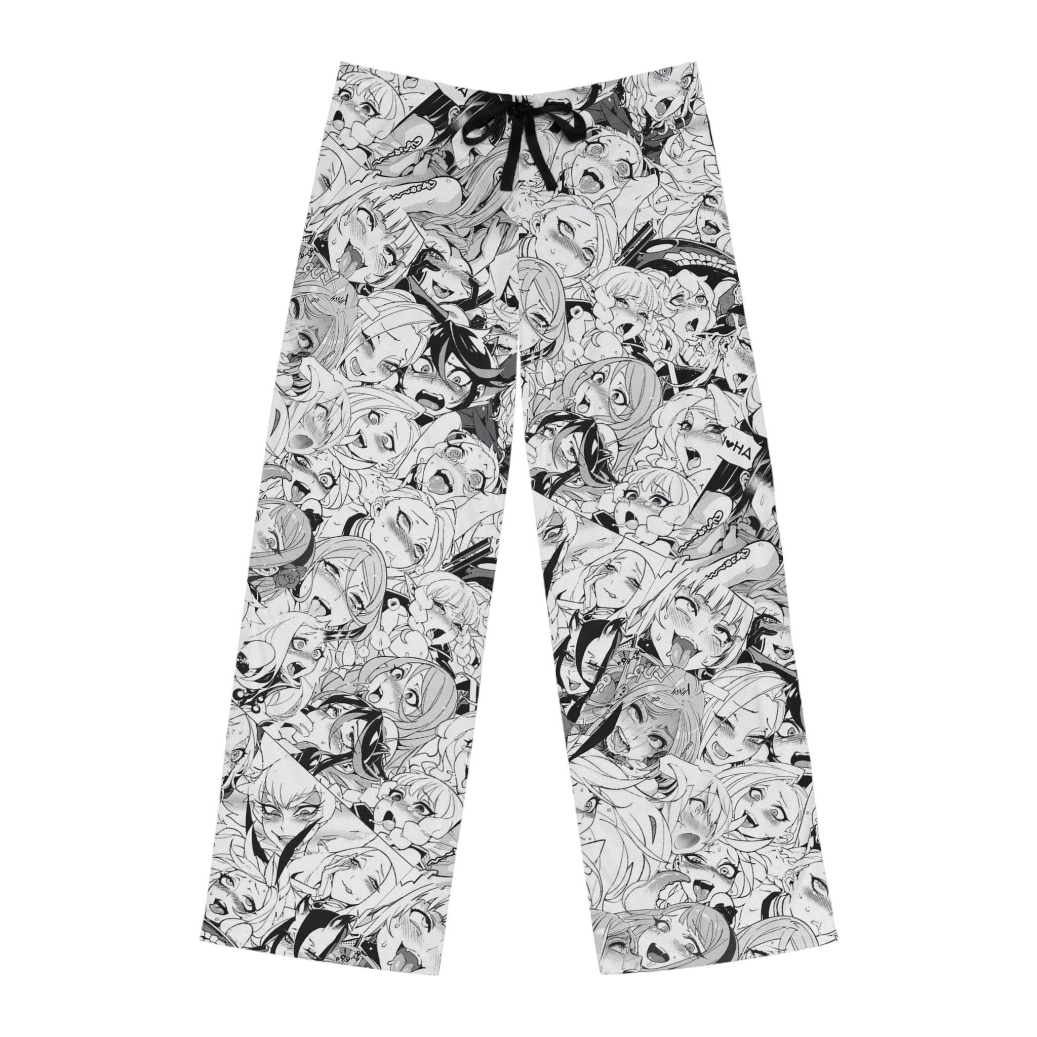 Men's Anime Pajama Pants Ahegao Girls Pattern Etsy