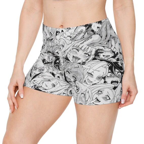 Anime Women's Shorts Ahegao Girls Pattern Yoga Breifs - Etsy