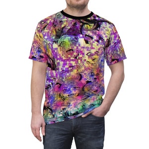 Anime Tee Shirt, Cyber Glitch Punk Ahegao Girls T-shirt