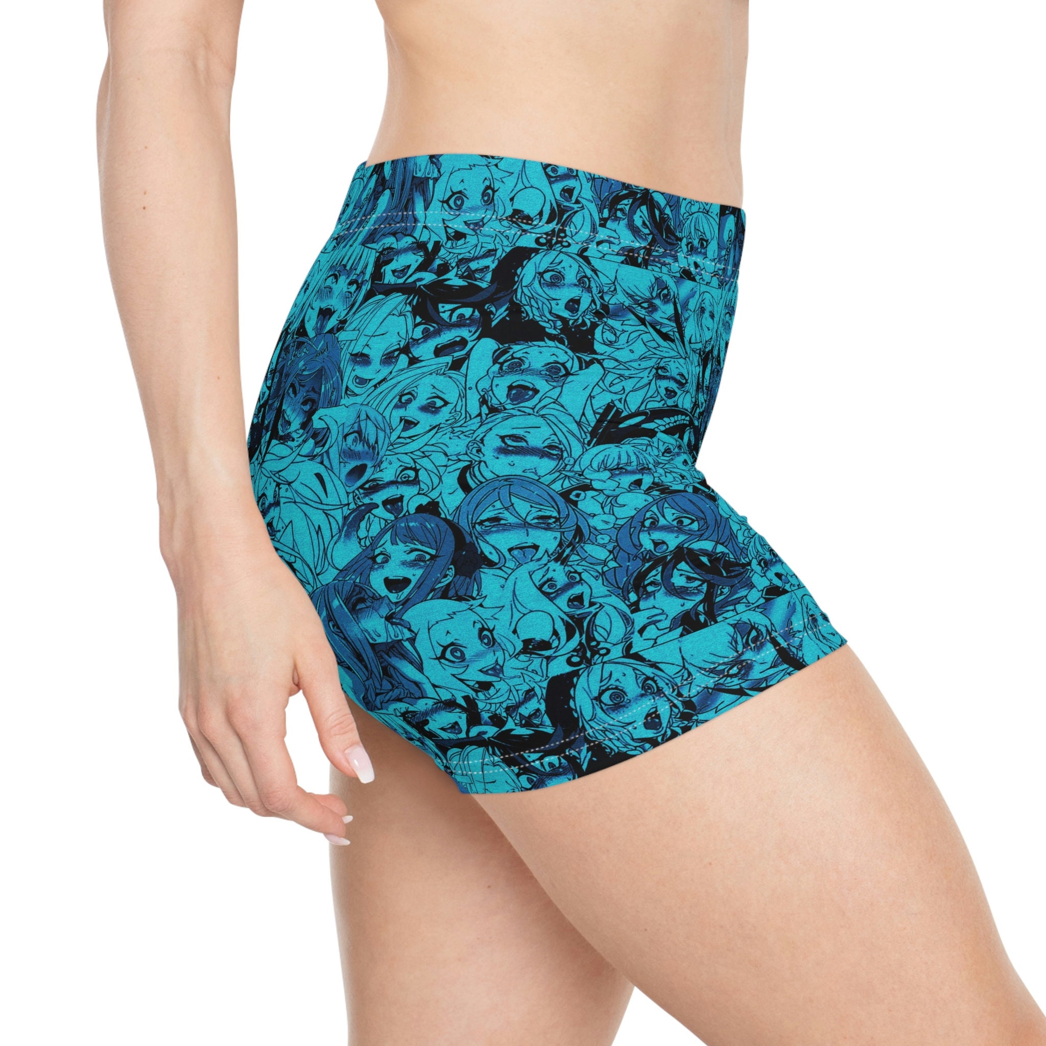 Anime Women's Shorts Ahegao Girls Pattern Yoga Breifs - Etsy