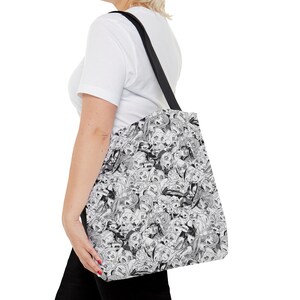 Ahegao Tote Bag, Super Soft and Durable Reusable Shopping and Travel Bag for Anime Fans. Comes in 3 Sizes!