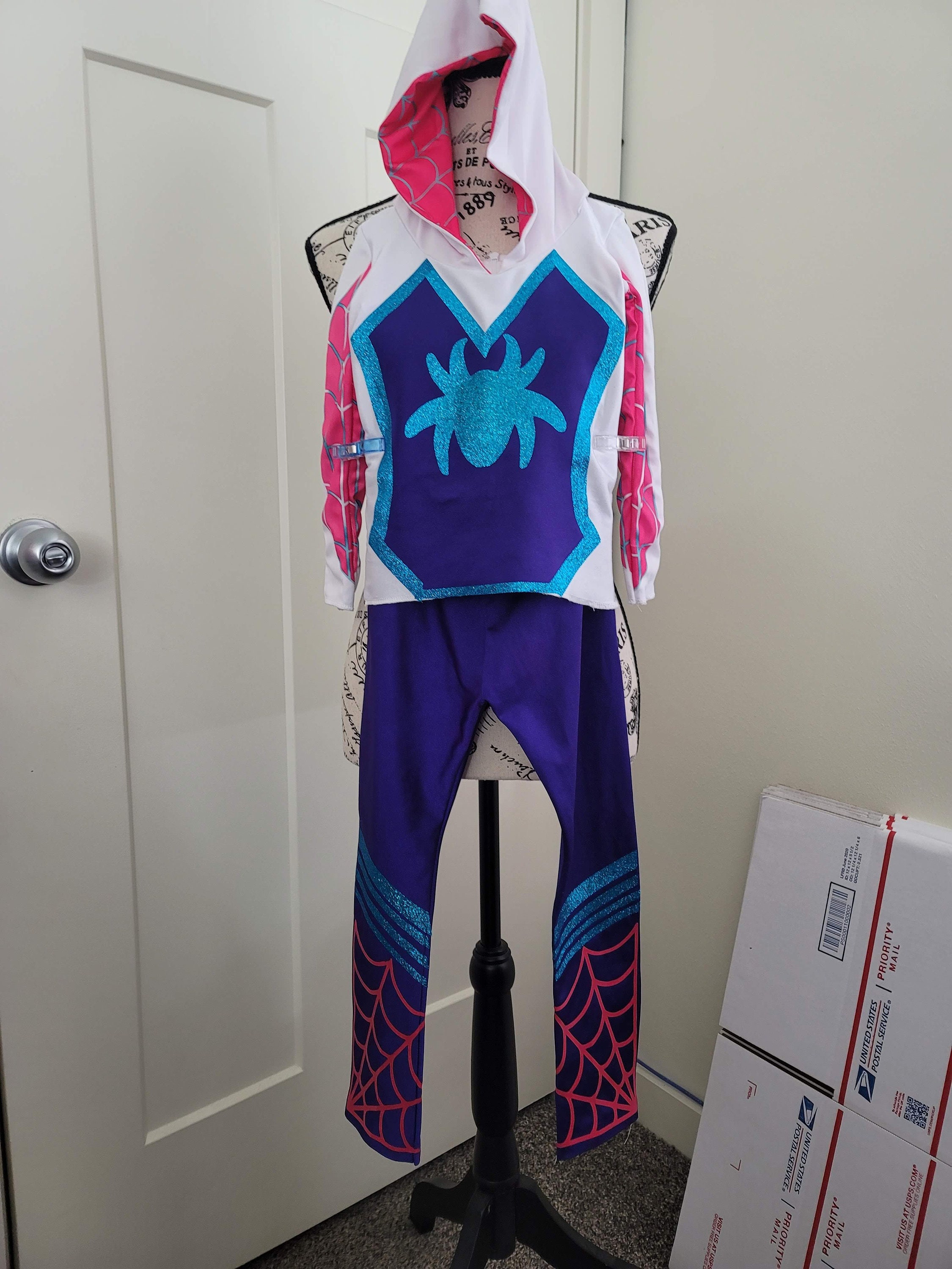 Costume Intero Spider-Girl Anya Corazon Per Cosplay - Bambini E Adulti - Realizzato Su Misura