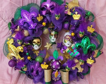 Mardi Gras Wreath