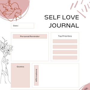 self love journal sheet