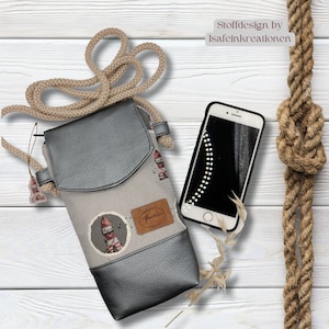maritime Handytasche, Handytasche zum Umhängen, Umhängetasche, kleine Tasche, Handytasche, Handyportmonnaie, Handytasche maritimes Motiv,