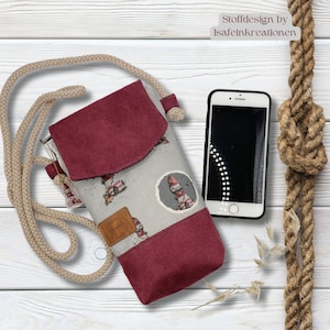 maritime Handytasche, Handytasche zum Umhängen, Umhängetasche, kleine Tasche, Handytasche, Handyportmonnaie, Handytasche maritimes Motiv