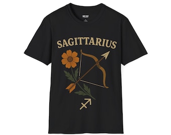 Camiseta del signo zodiacal Sagitario: Regalo de cumpleaños astrológico, camiseta unisex del signo de fuego.