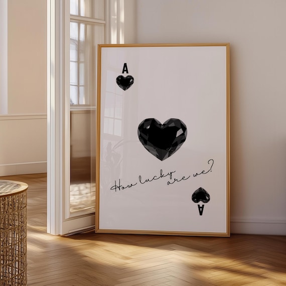 Ace of Hearts Print | Lucky Card Poster (Digital Download)