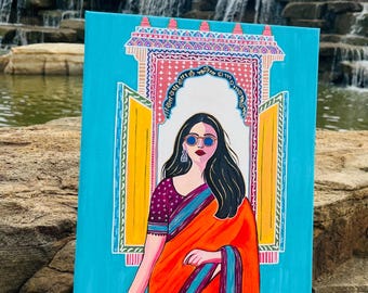 Desi Diva : Original Arcylic Painting