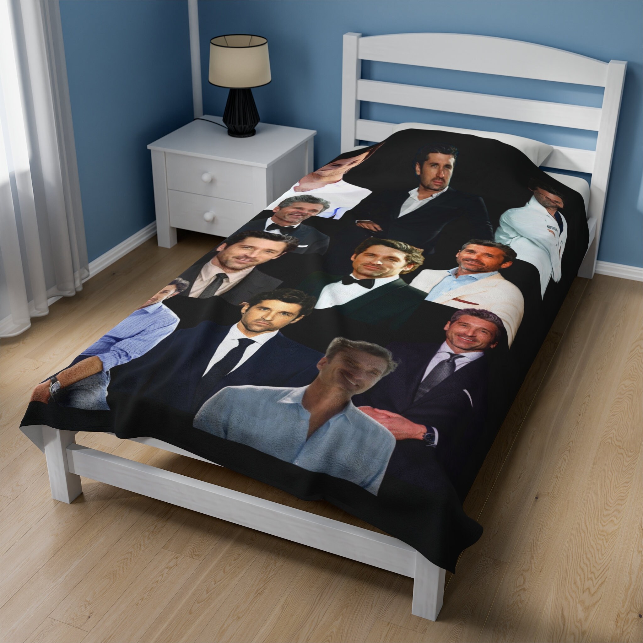 Patrick Dempsey, Mc Dreamy, Grey's Anatomy Gift, Blanket, Derek mcdreamy Shepherd, Derek