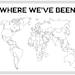 Where I've Been: A Blank Map of the World (outline, Colorable, Maps ...