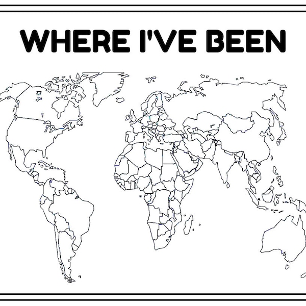 World Map Print - Etsy