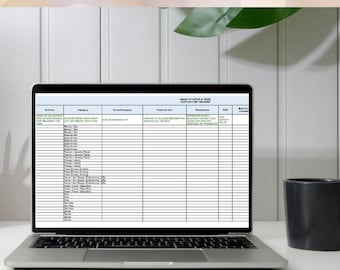 Auktions-Artikel-Tracker-Spreadsheet | Stille Auktion Spenden-Tracking-Vorlage für PTO, Non-Profit & Fundraiser-Planung