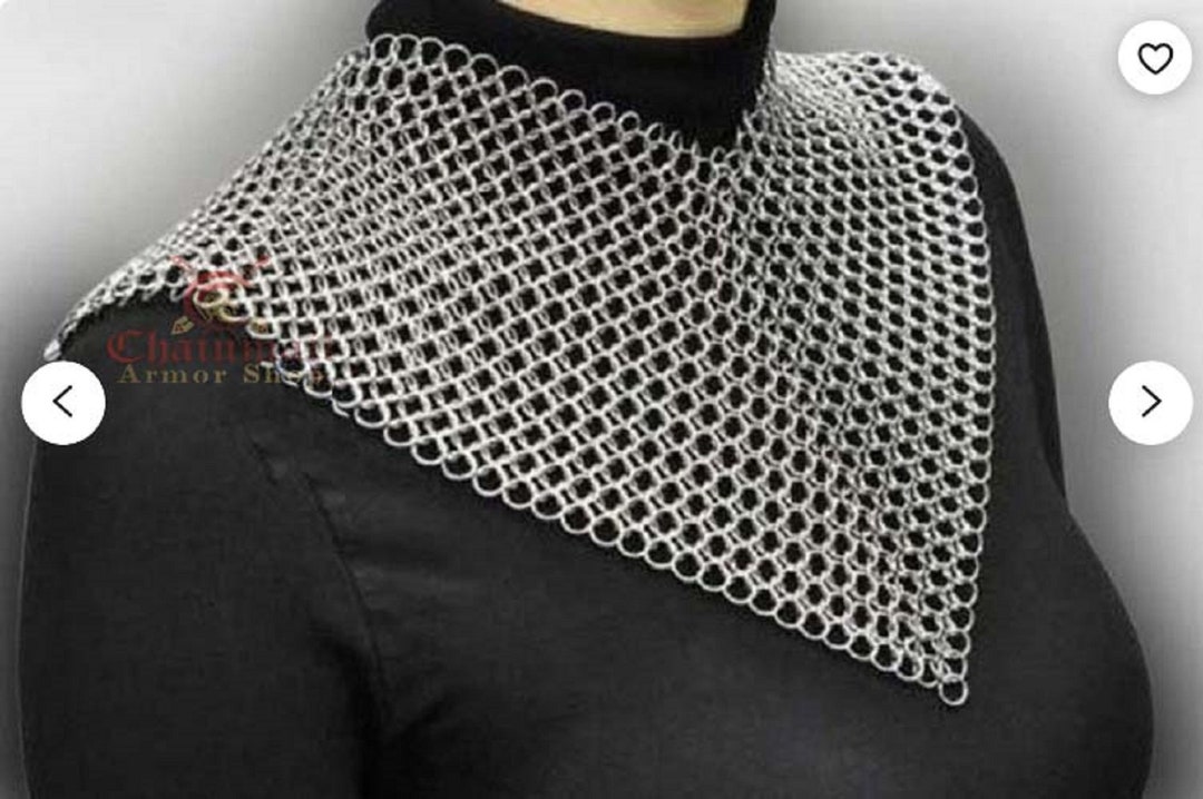 Butted Aluminium Chainmail Collar, Choker Necklace Mantle, Christmas